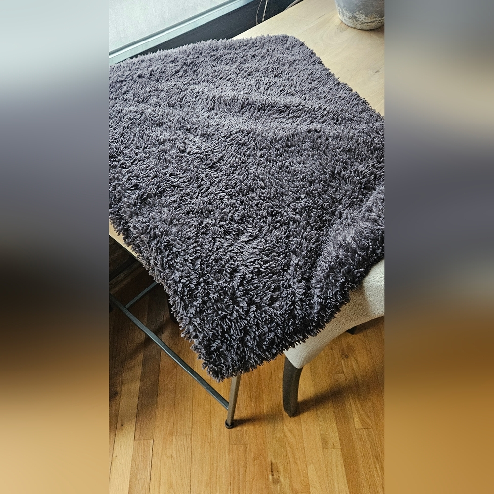 Pottery Barn Gray Textured Blanket